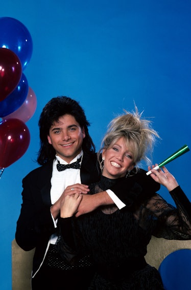 John Stamos and Heather Locklear at Dick Clark’s 1988 New Year’s Rockin’ Eve