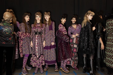 Backstage at Anna Sui Fall 2020, Where Models Embraced Their Inner Vampire