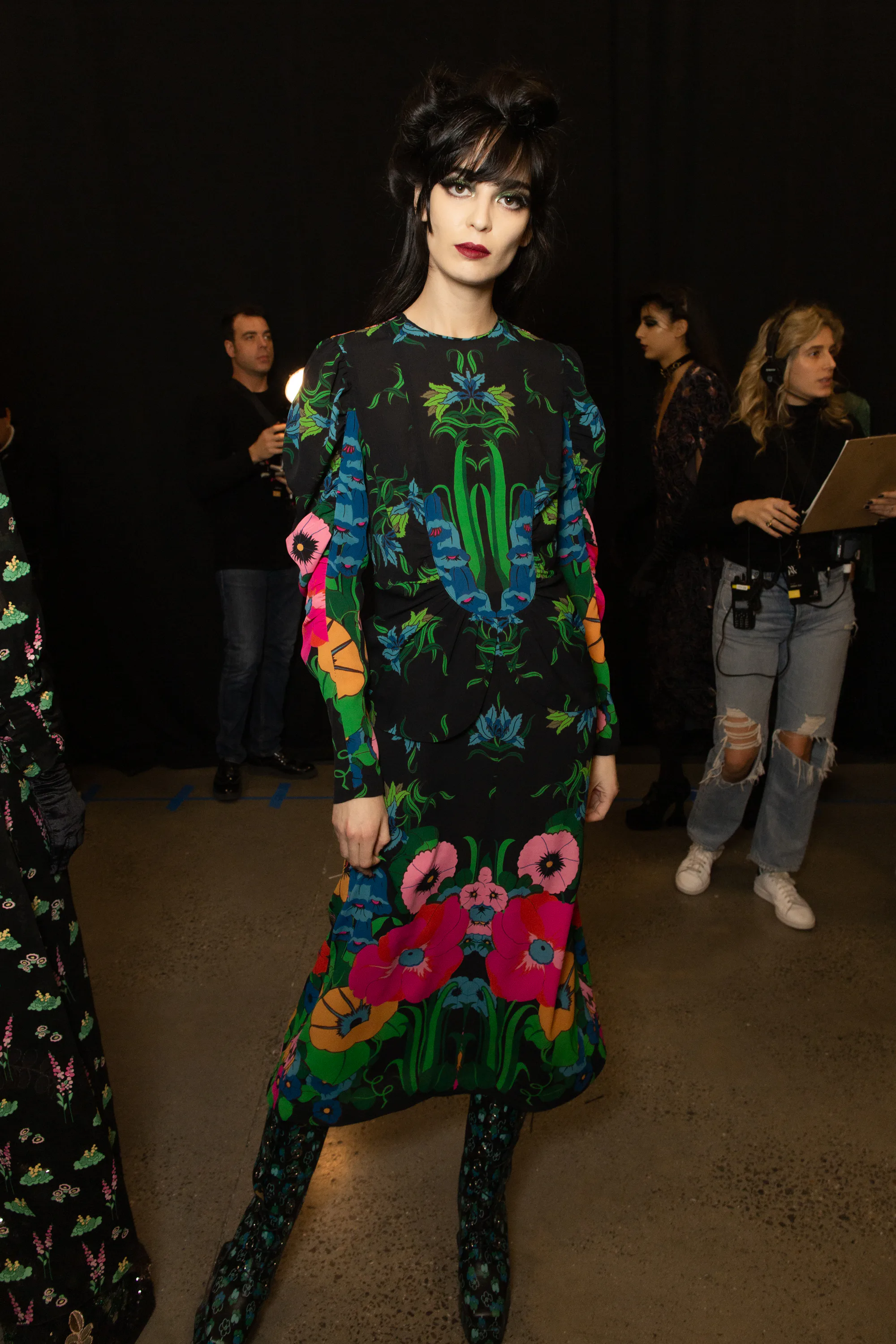 Backstage at Anna Sui Fall 2020, Where Models Embraced Their Inner