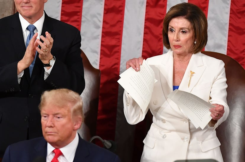 Nancy Pelosi ripping up the State of the Union