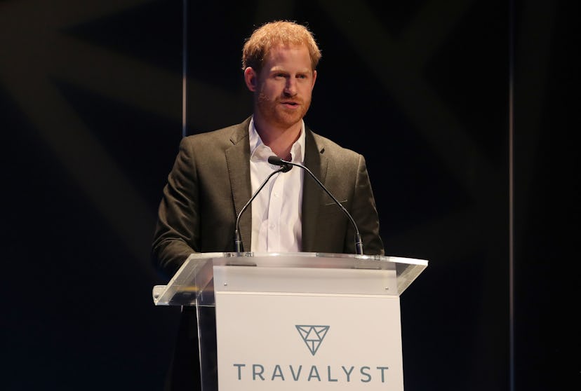 Prince Harry giving a speech