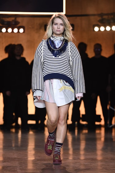 Lottie Moss walking down on the runway of Tommy Hilfiger’s TommyNow show