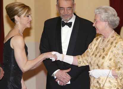 Madonna meets Queen Elizabeth II.