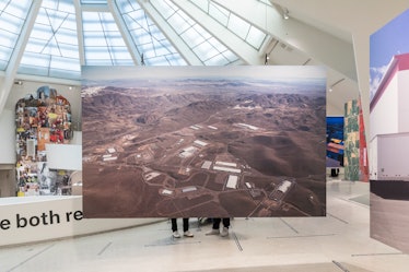 Painting of an industrial park in Reno at the exhibition