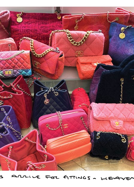 Various Chanel bags in different colors and sizes in Sofia Coppola's Photo Diary