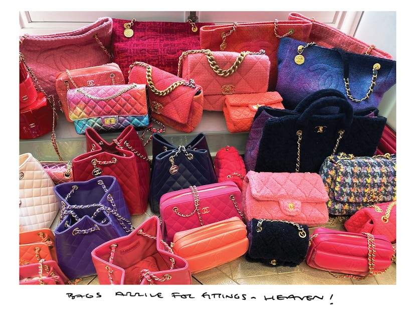 Various Chanel bags in different colors and sizes in Sofia Coppola's Photo Diary