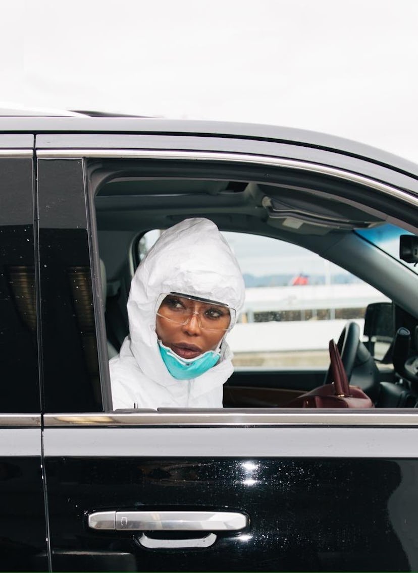 naomi in hazmat suit