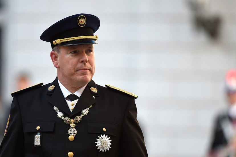 Prince Albert II of Monaco in ceremonial dress.