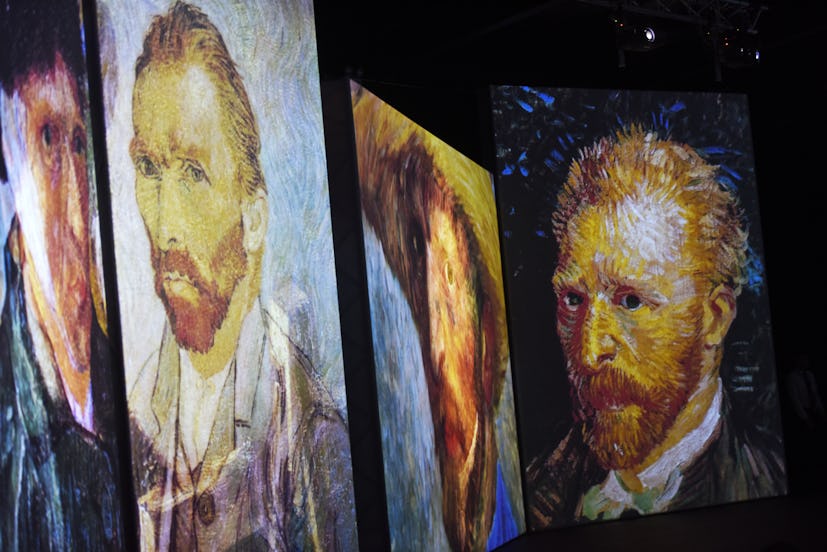 Various VIncent Van Gogh self-portraits.