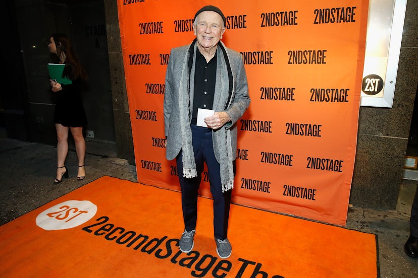 Terrence McNally on an orange carpet.