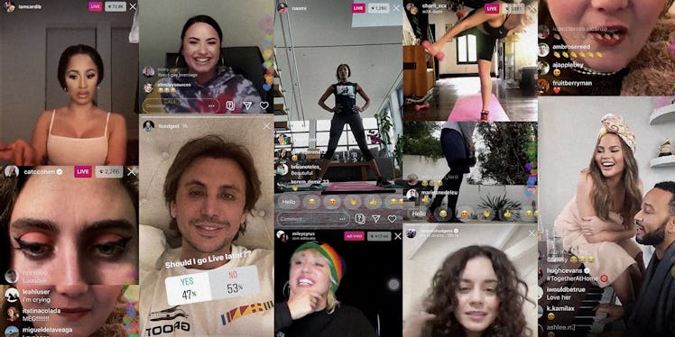 Celebrities on Instagram Live