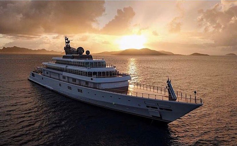 David Geffen's Instagram of his yacht
