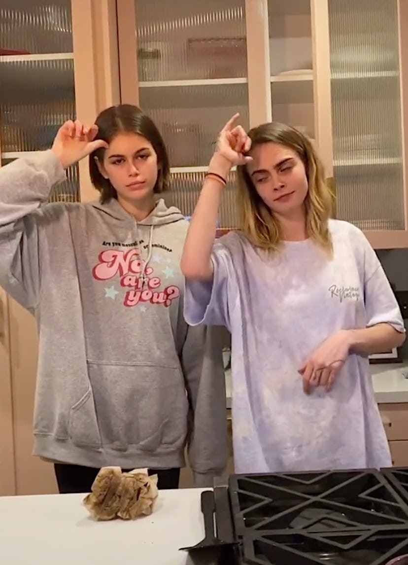 Kaia Gerber and Cara Delevinge