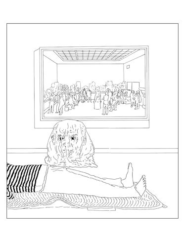 A page from a Louis Lawler coloring book