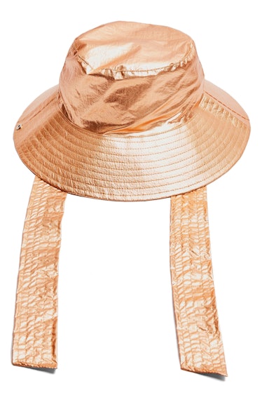 A metallic bucket hat on sale at Nordstrom