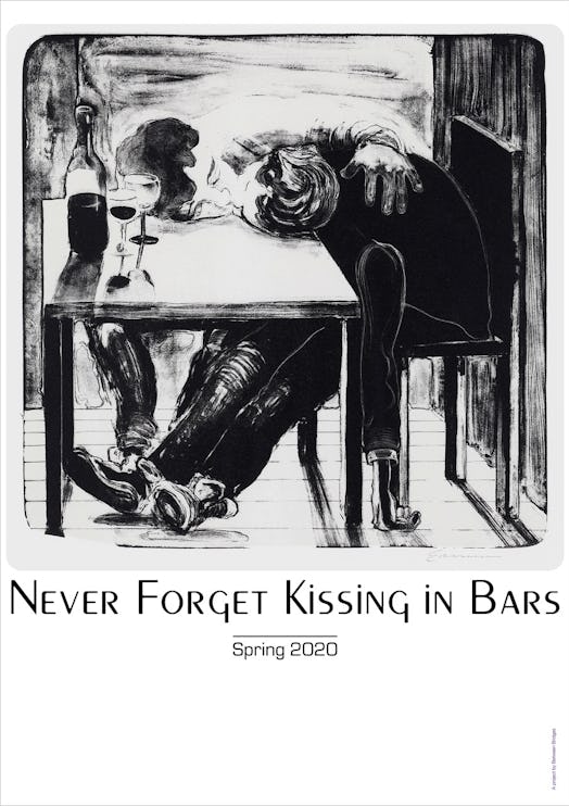 Painting of Nicole Eisenman, "Never Forget Kissing in Bars"