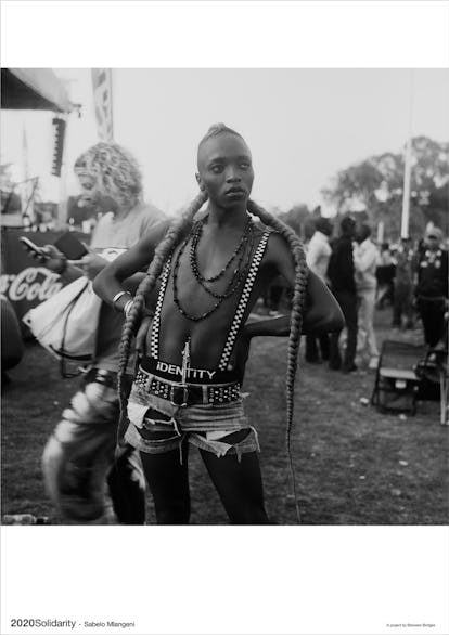 A black and white image of a person in shorts and boxers with the text 'IDENTITY' for Wolfgang Tillm...