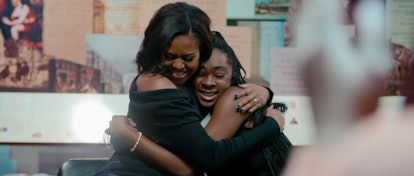 michelle obama hugging