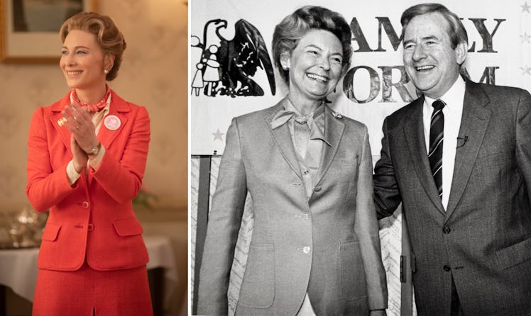 Cate Blanchett and Phyllis Schlafly with her husband Fred