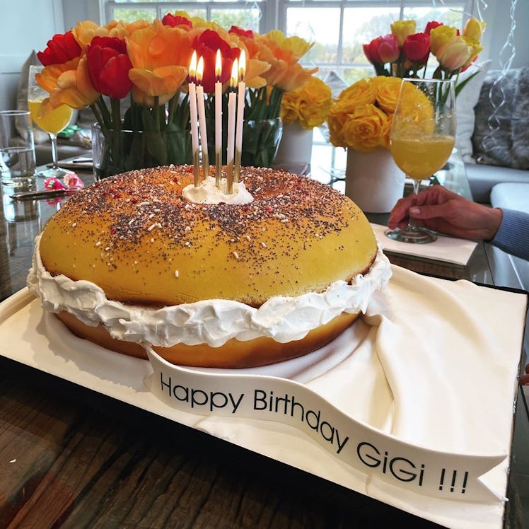 Gigi Hadid's bagel-shaped birthday cake