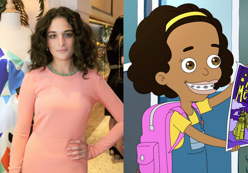 Jenny Slate and her Big Mouth character Missy.