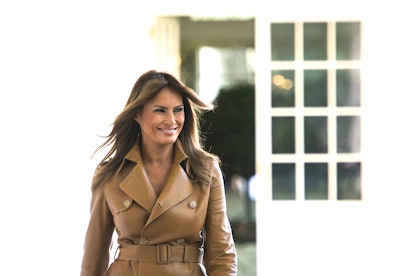 Melania Trump grinning