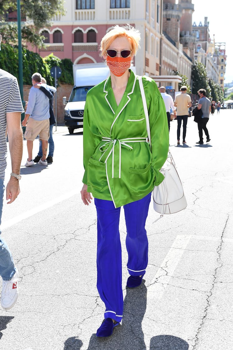 Tilda Swinton out and about in Venice