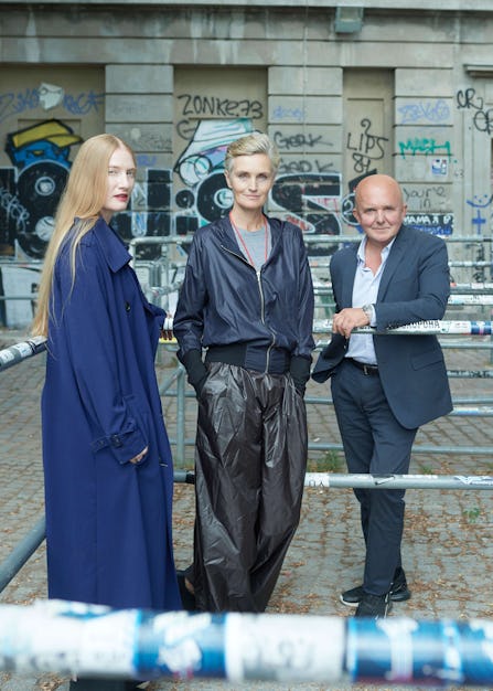 Juliet Kothe, Karen Boros, and Christian Boros, the organizers of the exhibition STUDIO BERLIN, at B...