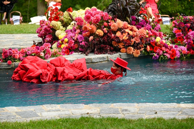 Coco Rocha in a pool