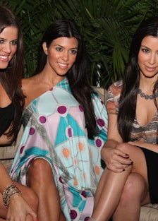 Khloe, Kourtney and Kim Kardashian in earlier years.