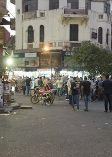 A busy street in Luxor, Egypt.