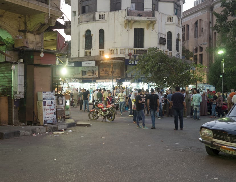 A busy street in Luxor, Egypt.