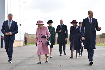 Queen Elizabeth II touring a chemical weapon lab