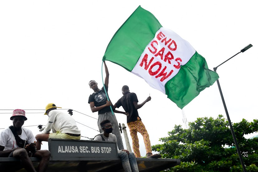 An EndSARS protester