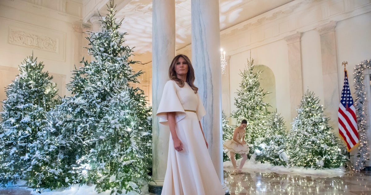 Melania Trump Swaps Horror For Tradition With Lighter Approach To Christmas Decor Melania Trump The Guardian