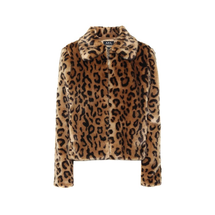 A.P.C jacket with leopard print for In-Between Fall Weather