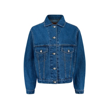 Lebrand jacket, blue denim, for In-Between Fall Weather