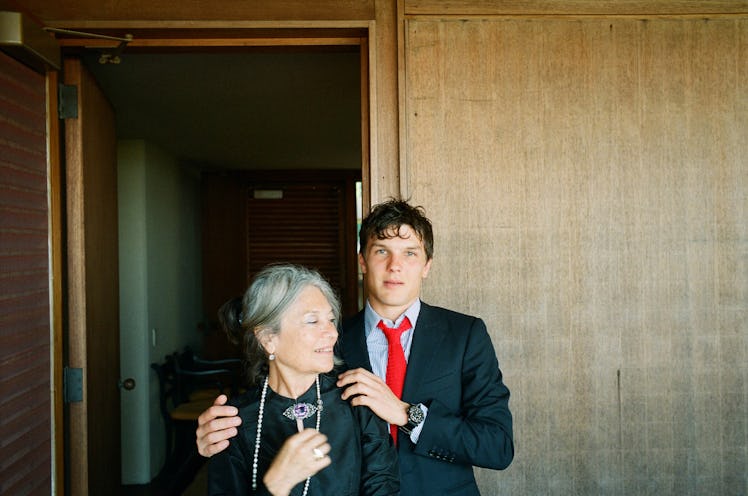 “My Mom and I before we leave to a wedding.” Photograph by Theo Wenner