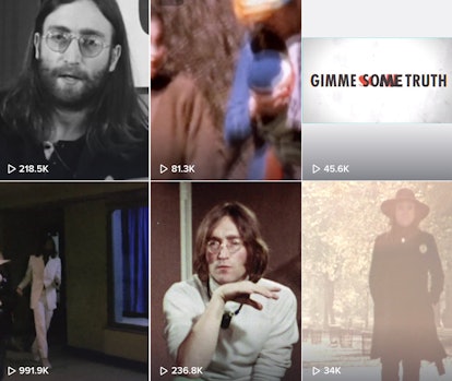 John Lennon's TikTok grid.