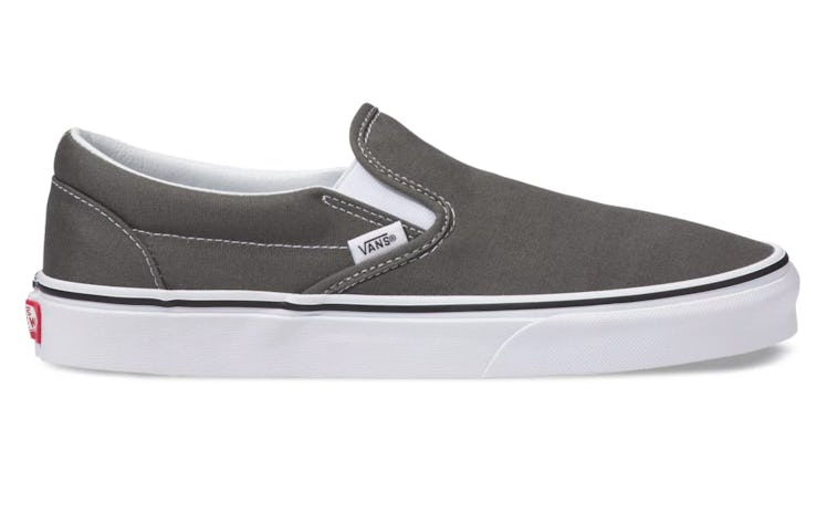 Vans Slip-Ons in grey, white and black