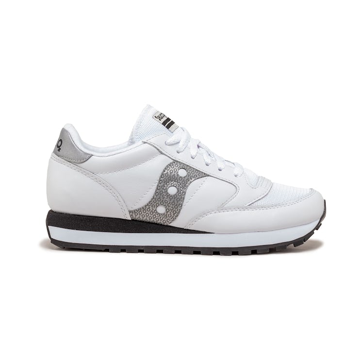 Saucony shoe in white, grey and black