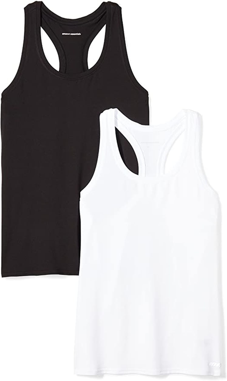 Amazon Essential Tanks in white and black