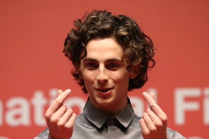 Timothee Chalamet does things with hands.