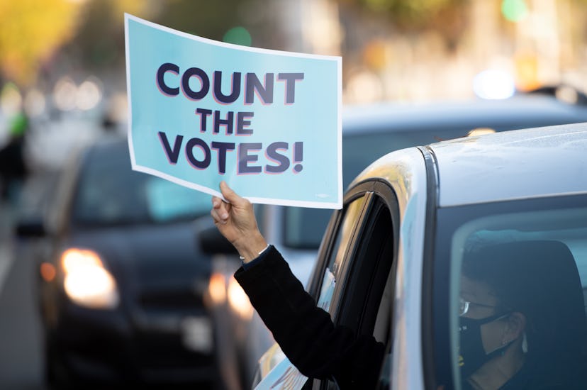 count the votes sign
