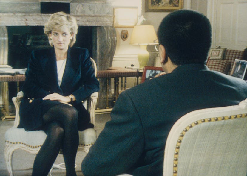Princess Diana doing an interview with Martin Bashir