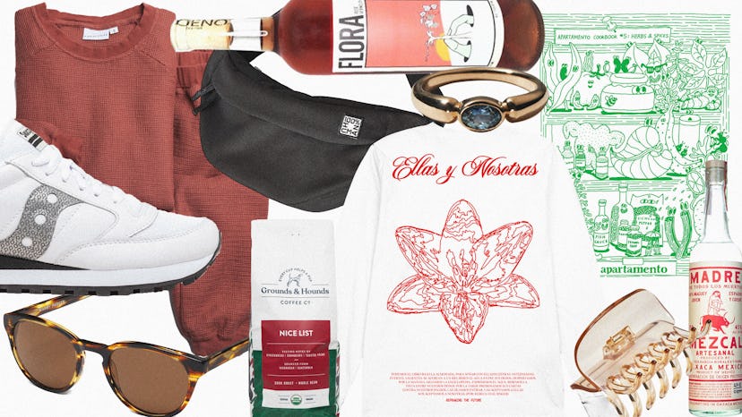 A collage with various Holiday season gifts