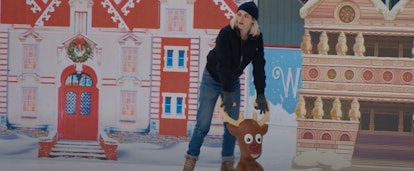 Kristen Stewart on ice skates.