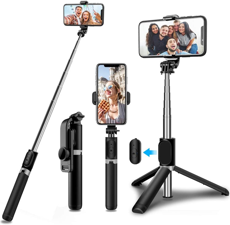 An array of selfie sticks
