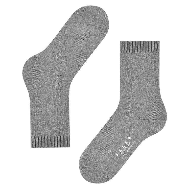 Merino wool and cashmere grey socks