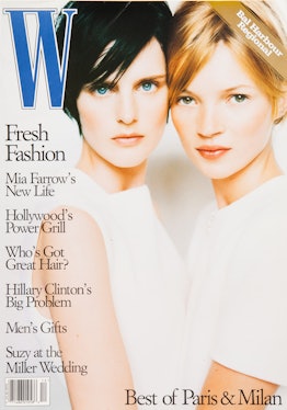 Stella Tennant and Kate Moss on the cover of W